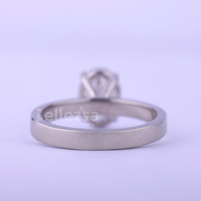 1.0CT Oval Cut Diamond Moissanite Solitaire Engagement Ring