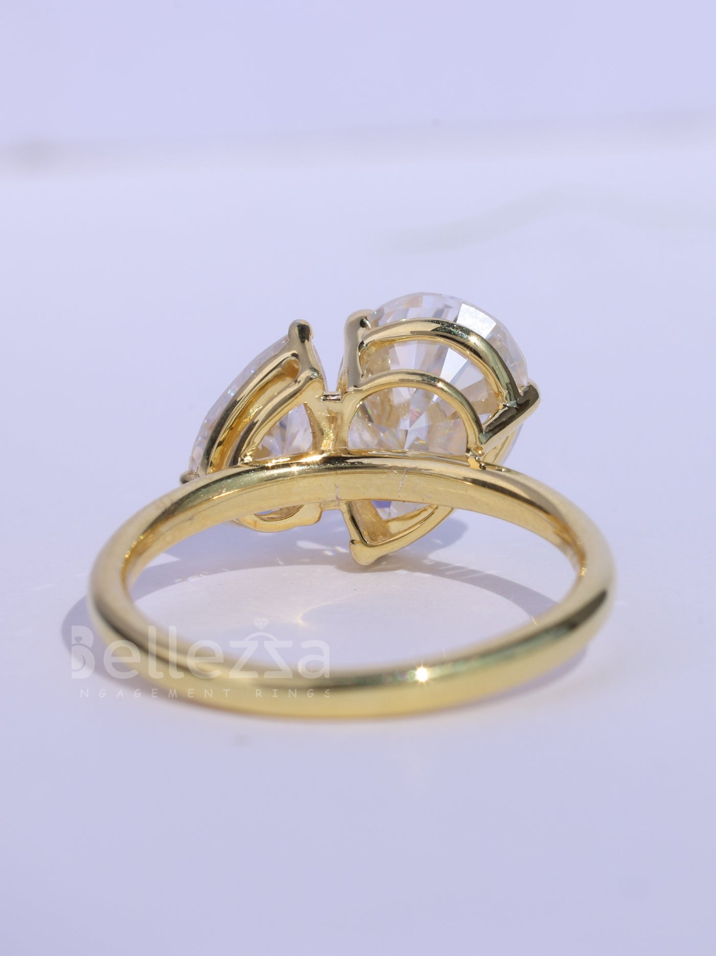 1.50CTW Pear Cut Alternaative Toi Et Moi Moissanite Engagement Ring