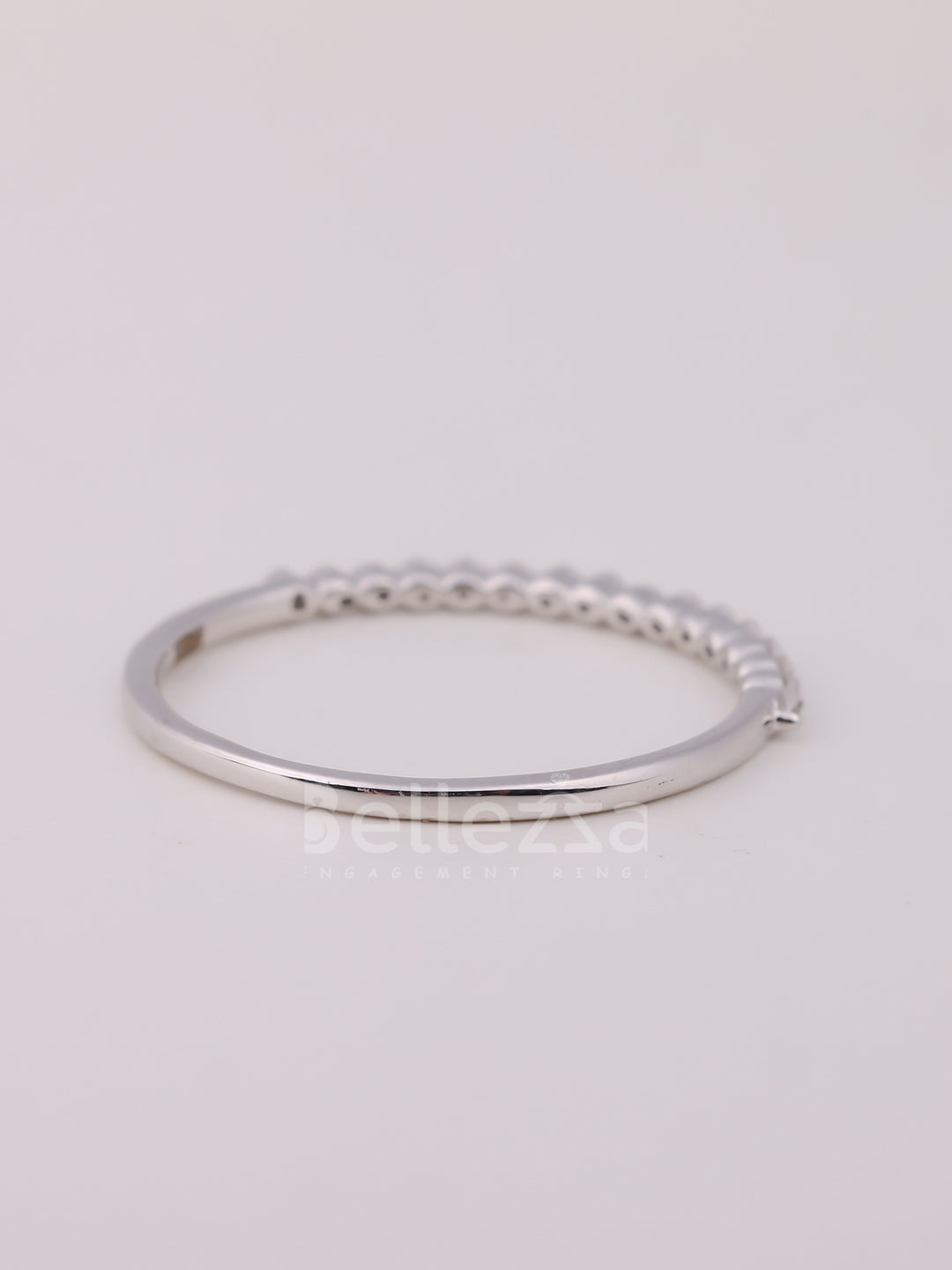 Round Cut Diamond Half Eternity Wedding Band For Her