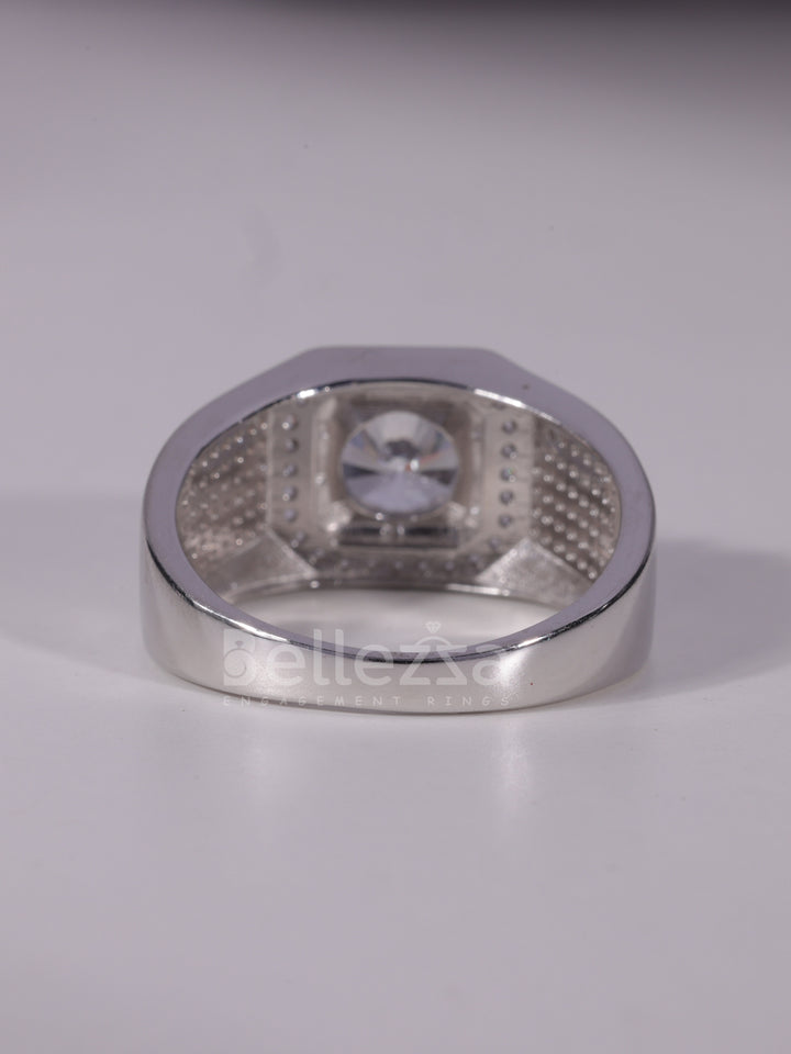 1.50CT Round Brilliant Cut Cluster Diamond Men's Engagement Ring