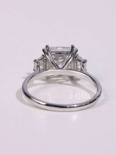 2.0CT Princess Cut Diamond Three Stone Engagement Ring