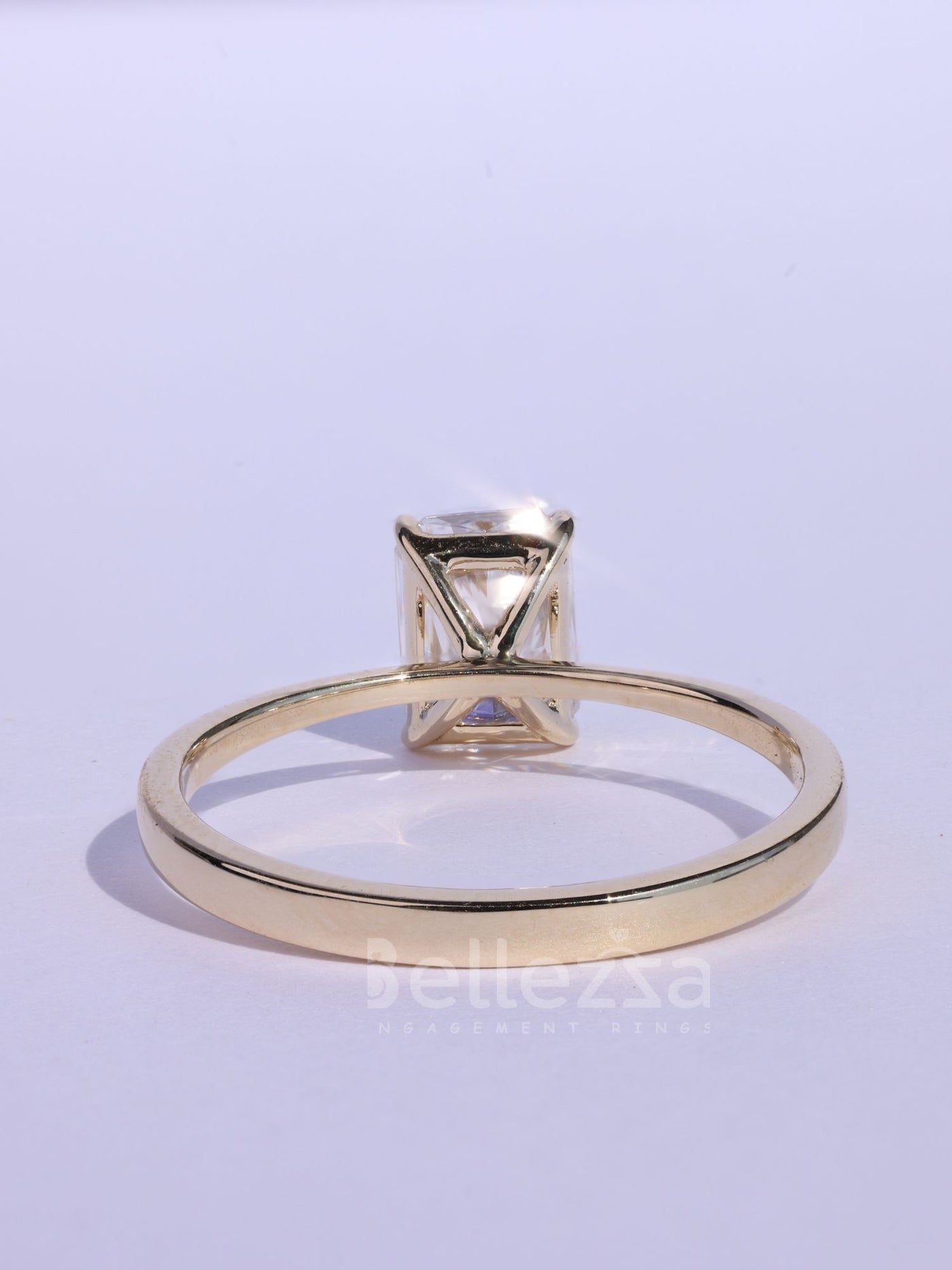 1.0CT Radiant Cut Moissanite Classic Solitaire Timeless Engagement Ring