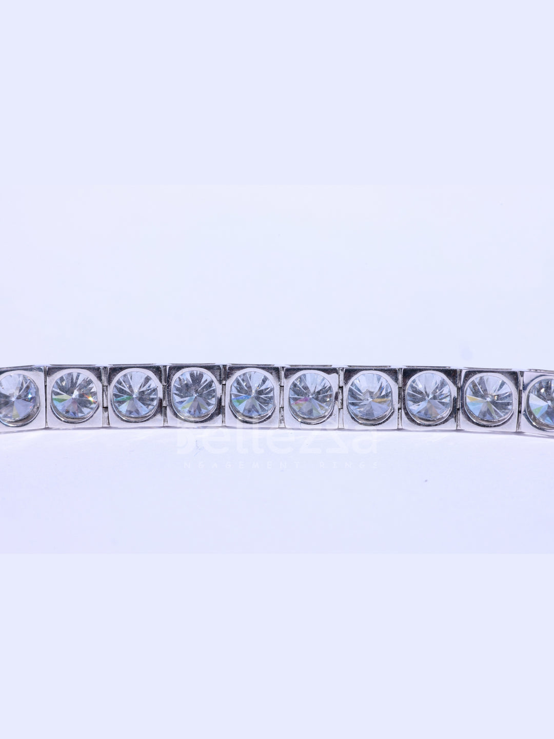 Round Brilliant Cut Diamond Moissanite Teniss Wedding Bracelet
