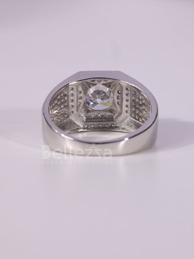 1.50CT Round Cut Cluster Diamond Men's Wedding Ring In Gold