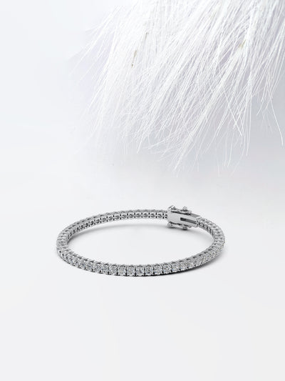 10.25 Round Cut Tennis Moissanite Diamond Bracelet For Women