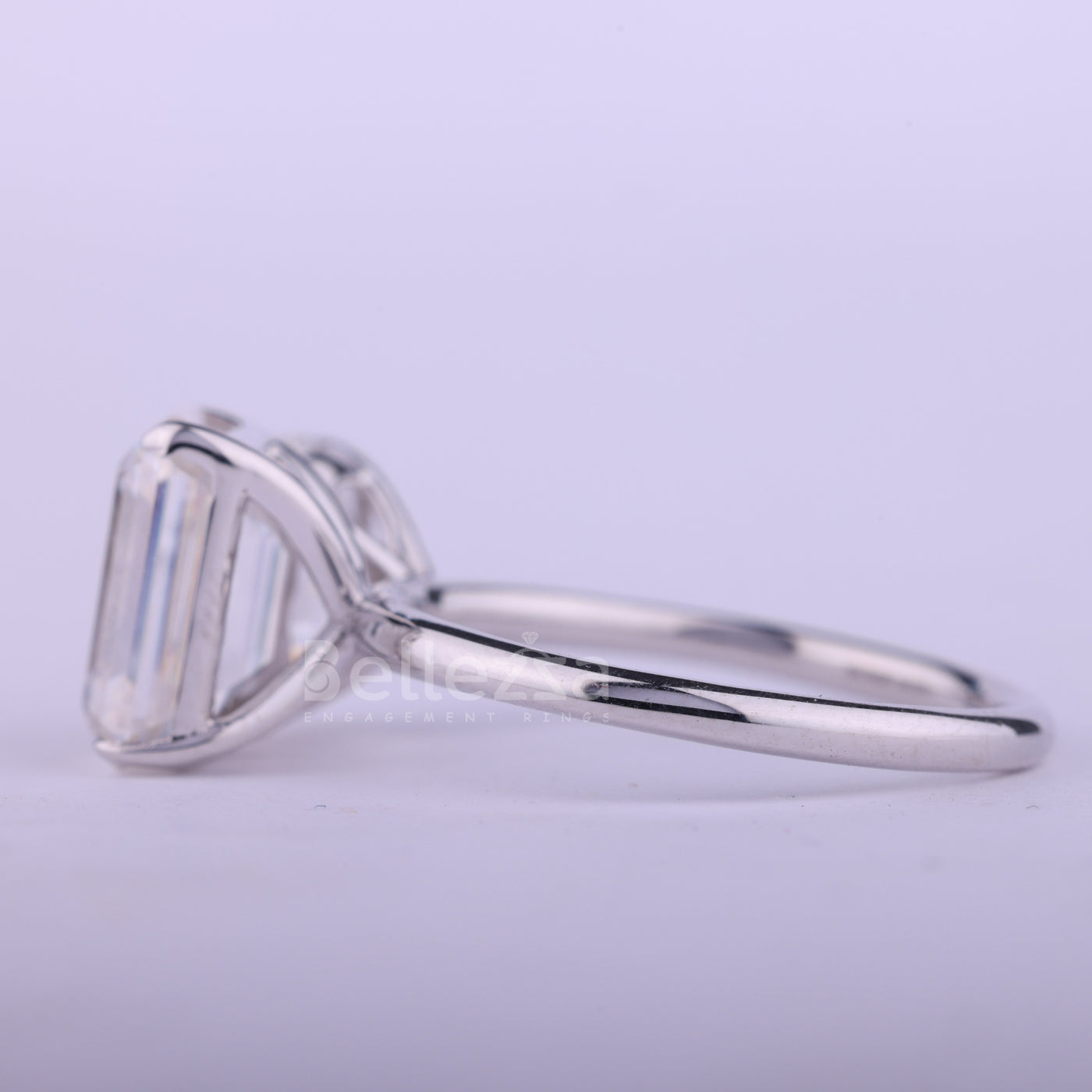 1.50CT Emerald & Oval Cut Diamond Moissanite Toi Et Moi Engagement Ring