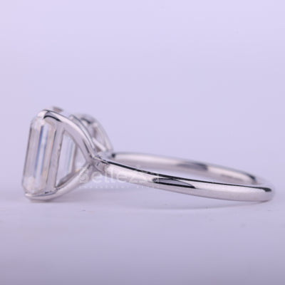 1.50CT Emerald & Oval Cut Diamond Moissanite Toi Et Moi Engagement Ring