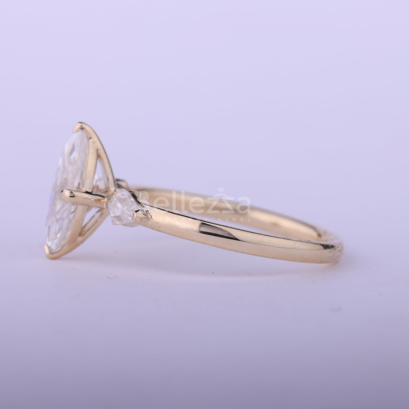 1.50CT Marquise Cut Moissanite Three Stone Engagement Ring