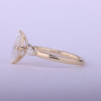 1.50CT Marquise Cut Moissanite Three Stone Engagement Ring