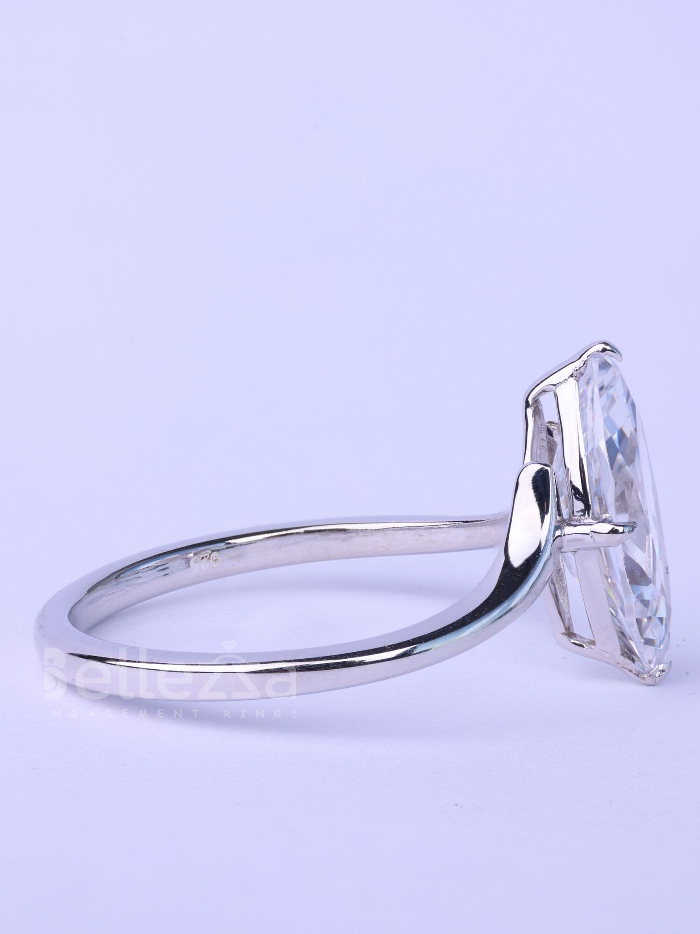 1.50CT Marquise Cut Unique Solitaire Moissanite Engagement Ring