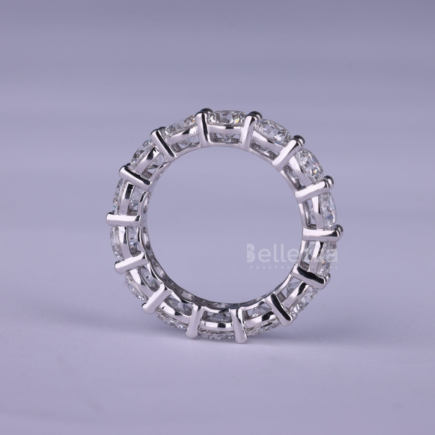 Round Cut Full Eternity Moissanite Wedding Band