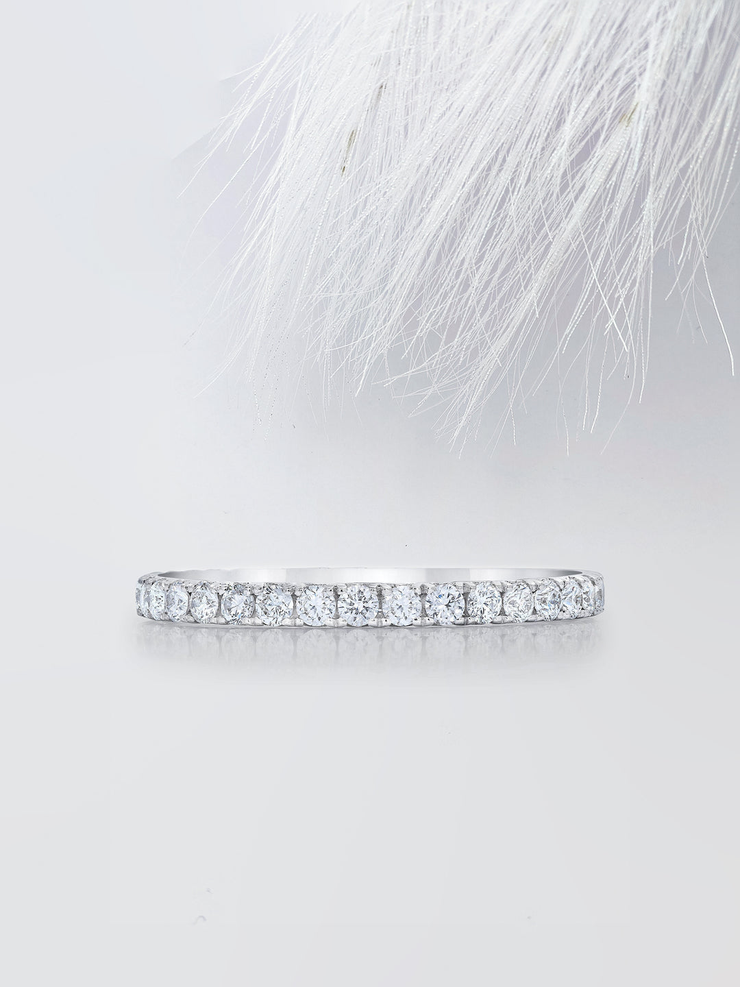 Round Cut Eternity Diamond Wedding Band For Women