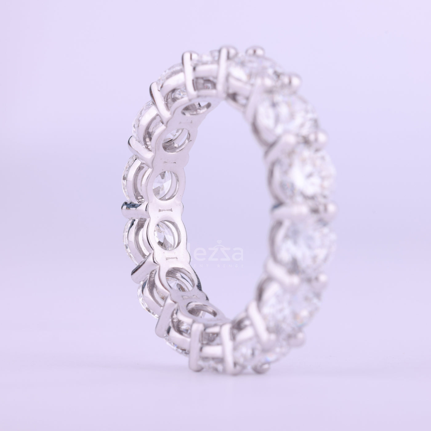 Round Cut Full Eternity Moissanite Wedding Band For Her