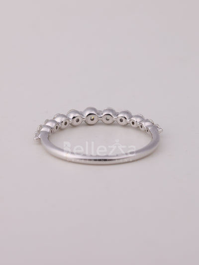 Round Cut Half Eternity Moissanite Wedding Band