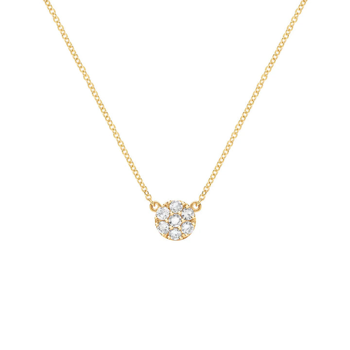0.84TCW Round Cut Floral Moissanite April Birthstone Necklace