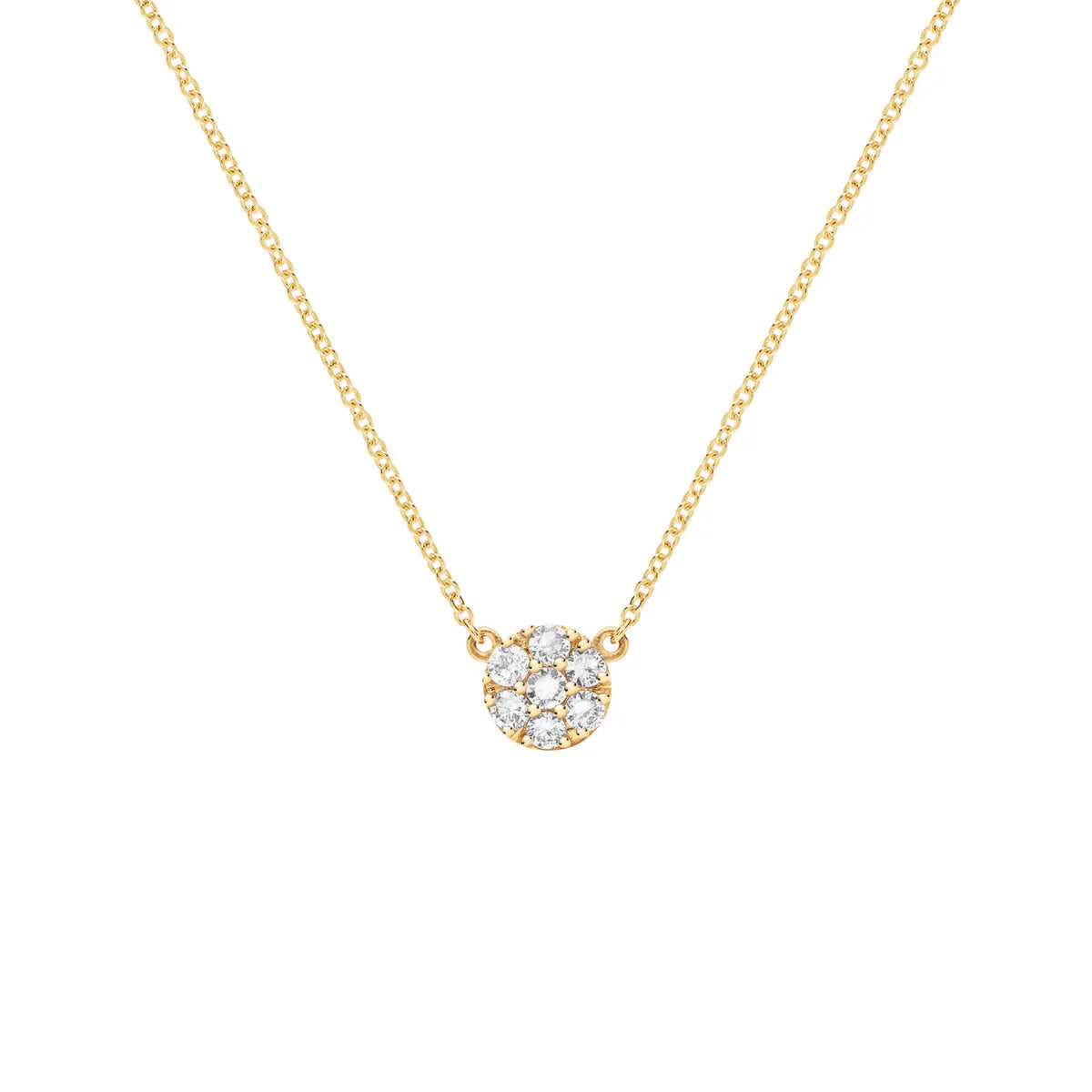 0.84TCW Round Cut Floral Moissanite April Birthstone Necklace