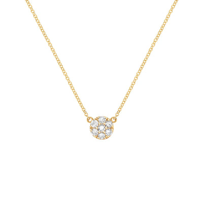 0.84TCW Round Cut Floral Moissanite April Birthstone Necklace