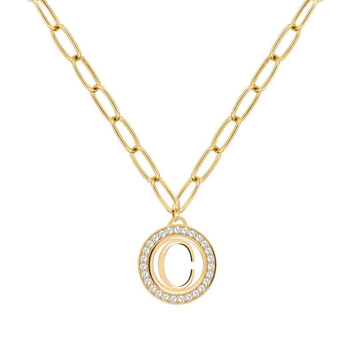 1.50TCW Round Diamond Customized Moissanite April Birthstone Necklace