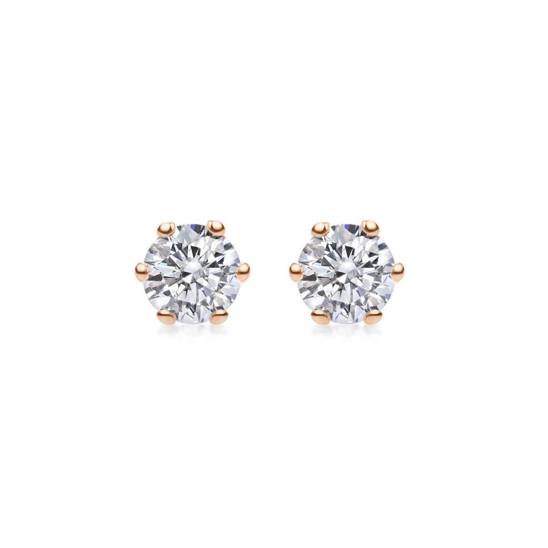 0.5 CT Round Solitaire G/VVS Lab Grown Diamond Earrings
