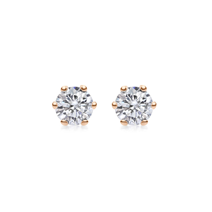 0.5 CT Round Solitaire G/VVS Lab Grown Diamond Earrings