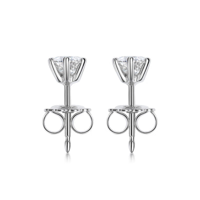 0.5 CT Round Solitaire G/VVS Lab Grown Diamond Earrings