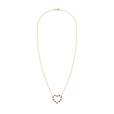 2.50 TCW Round Cut Open Heart Moissanite Necklace-January Birthstone