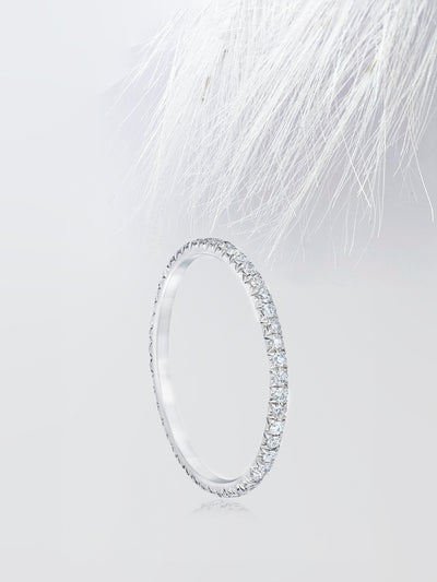 Round Cut Eternity Diamond Wedding Band For Women