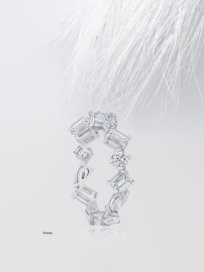 Mixed Shape Eternity Diamond Wedding Band For Women