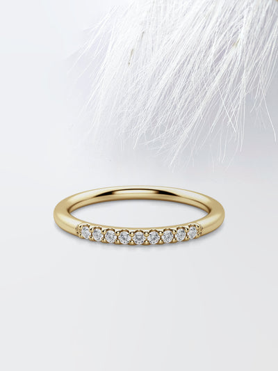 Round Cut Nine Stone Diamond Wedding Band For Women