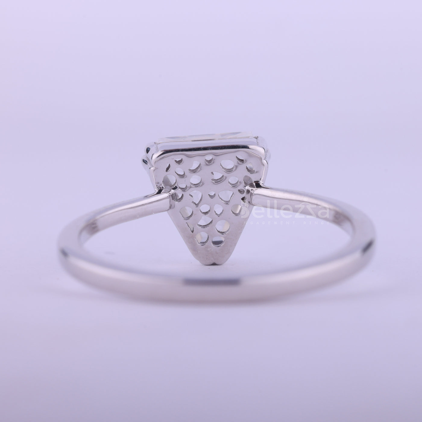 1.0CT Shield Cut Diamond Moissanite Solitaire Engagement Ring