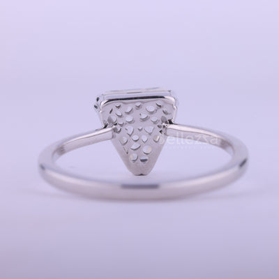 1.0CT Shield Cut Diamond Moissanite Solitaire Engagement Ring