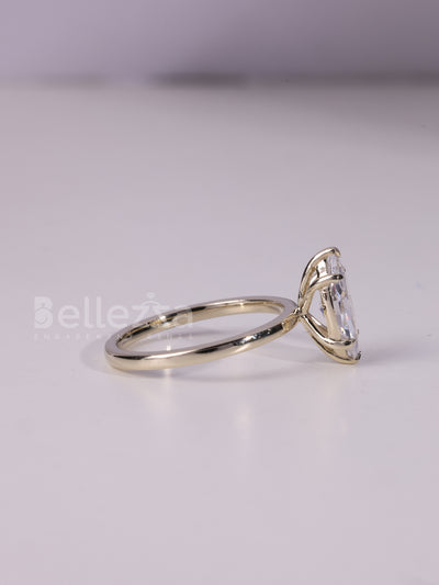 1.0CT-2.0CT Marquise Cut Solitaire Moissanite Engagement Ring