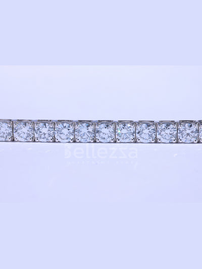 Round Brilliant Cut Diamond Moissanite Teniss Wedding Bracelet
