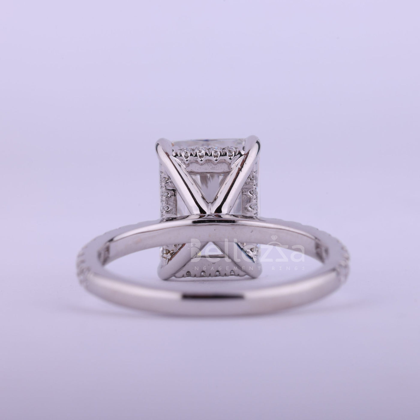 1.50CT Radiant Cut Diamond Pave Setting Engagement Ring