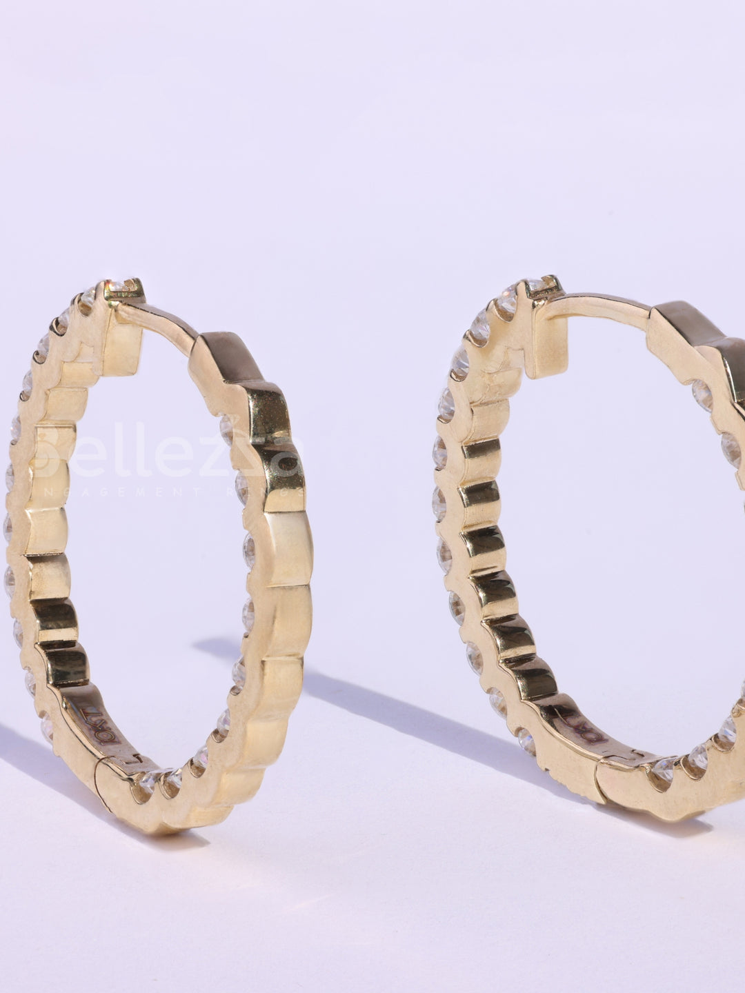 1.20TCW Round Diamond Party Wear Moissanite Hoops Earrings