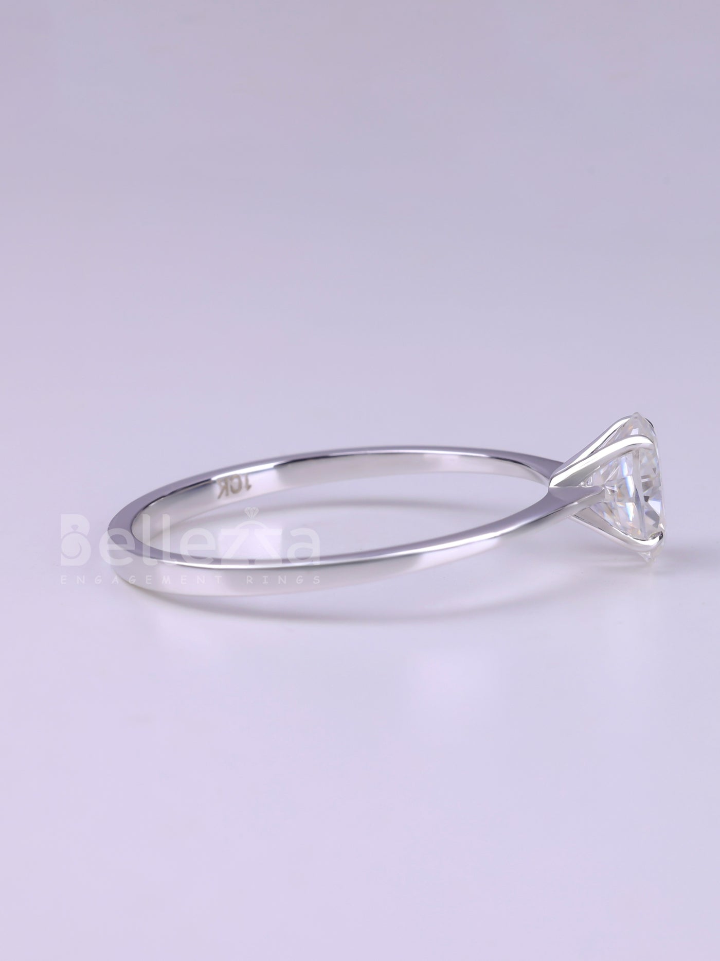 1.0CT Oval Cut Minimalist Solitaire Engagement Ring