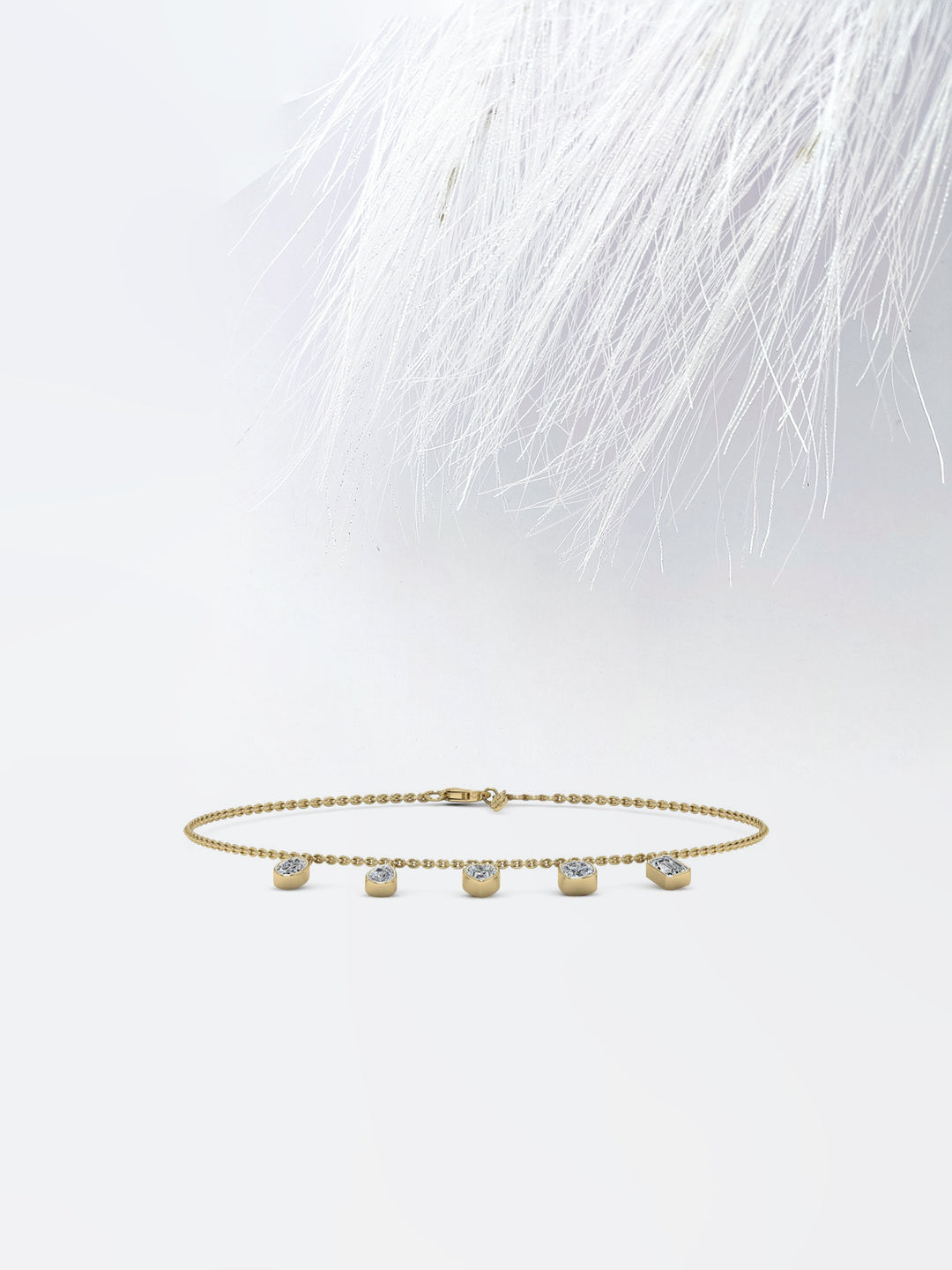 4.0ct Mix Shape Moissanite Bezel Set Diamond Bracelet For Her