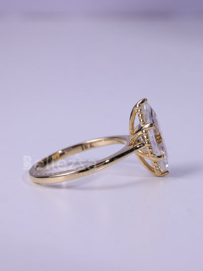 1.5CT-2.5CT Marquise Cut Solitaire Moissanite Engagement Ring