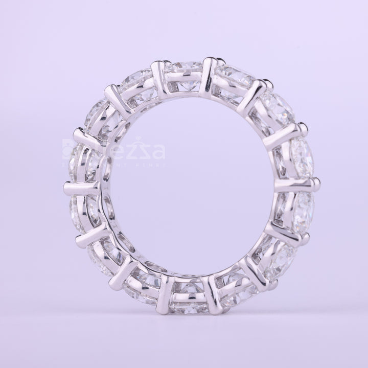 Round Cut Full Eternity Moissanite Wedding Band For Her