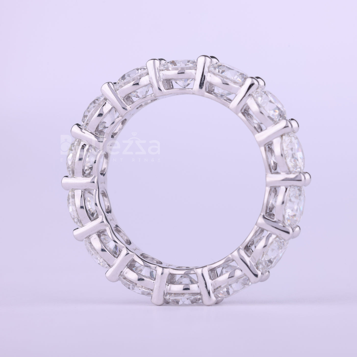 Round Cut Full Eternity Moissanite Wedding Band For Her