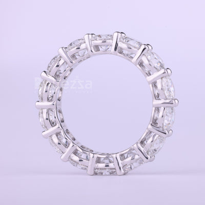 Round Cut Full Eternity Moissanite Wedding Band For Her