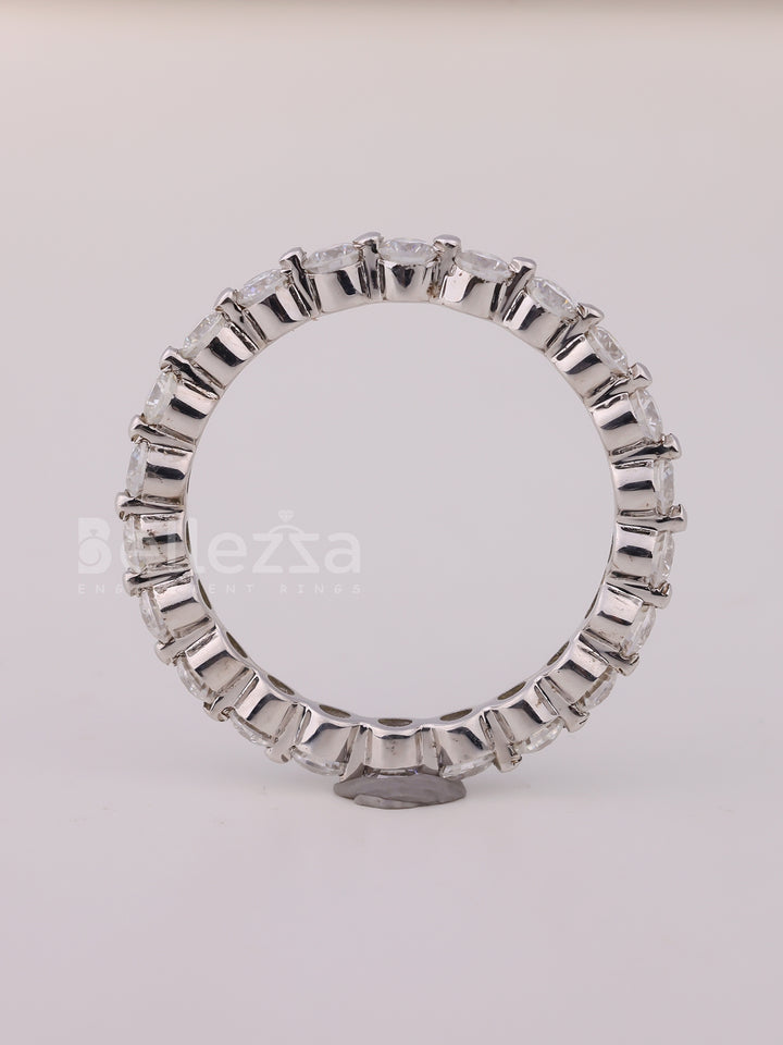 0.80TCW Round Cut Diamond Full Eternity Wedding Band