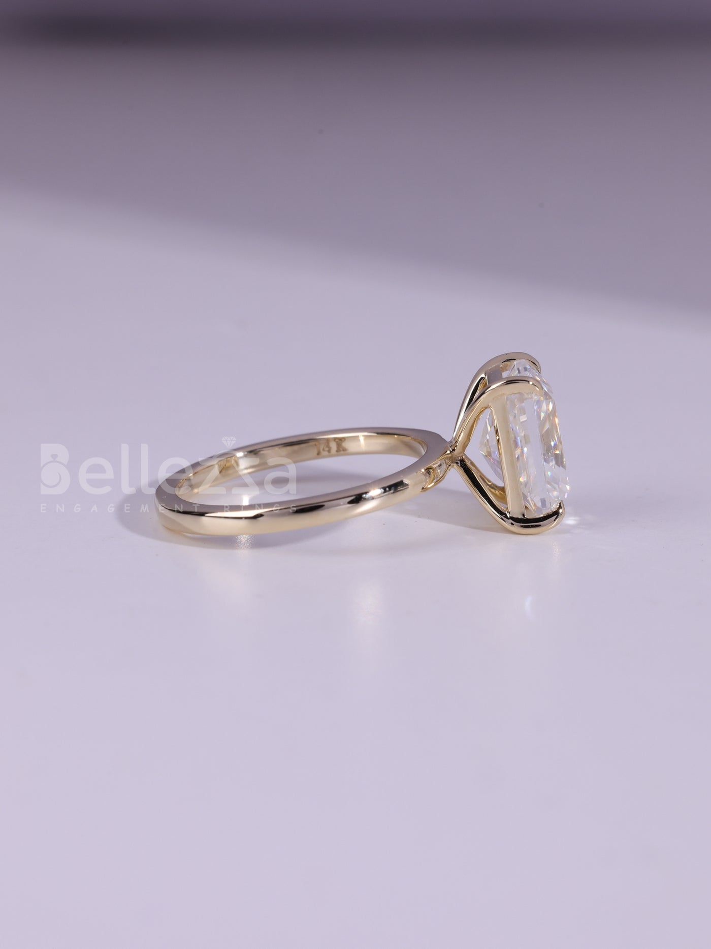 1.50CT Radiant Cut Diamond Solitaire Moissanite Engagement Ring