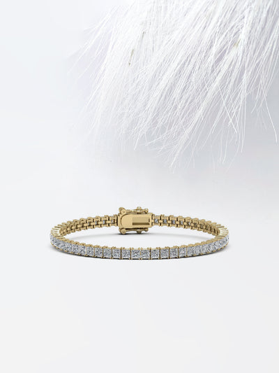 16.8 Princess Cut Tennis Moissanite Diamond Bracelet For Women