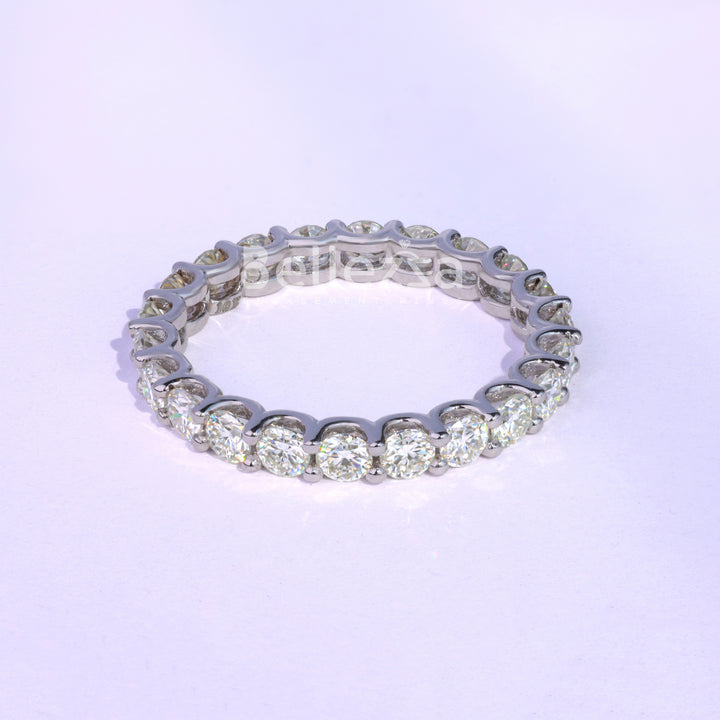 2.5MM Round Diamond Full Eternity Pave Wedding Band - Ready To Ship