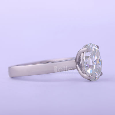 1.0CT Oval Cut Diamond Moissanite Solitaire Engagement Ring