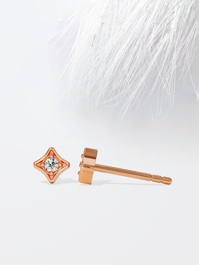 Round Cut Tiny Star Moissanite Stud Diamond Earrings For Her