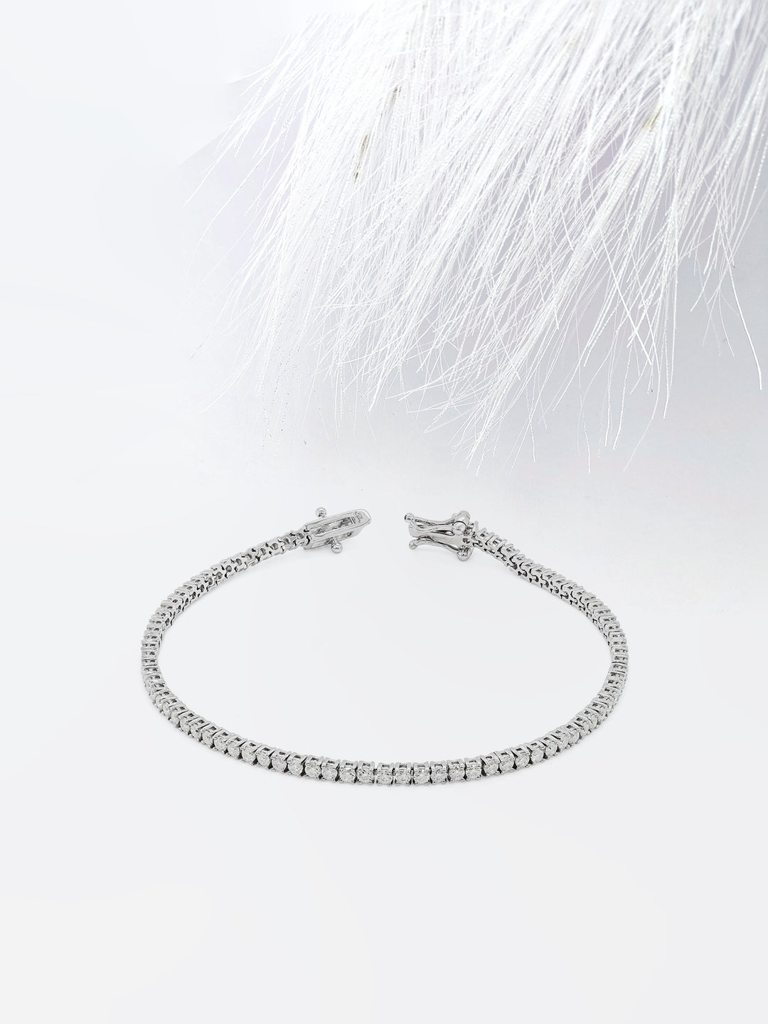 2.5 Round Cut Tennis Moissanite Diamond Bracelet For Women