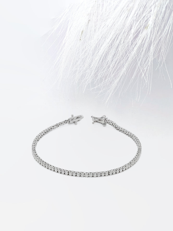 2.5 Round Cut Tennis Moissanite Diamond Bracelet For Women