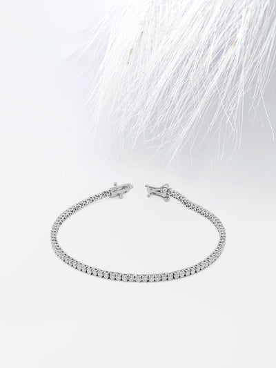 2.5 Round Cut Tennis Moissanite Diamond Bracelet For Women